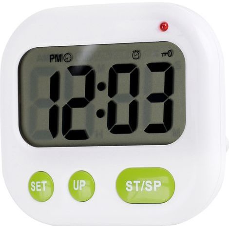 Digitaler LCD-Wecker mit elektronischem Küchentimer, Vibrationsfunktion und Hintergrundbeleuchtung (1/5)