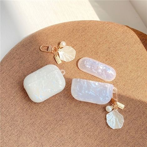 BelleRise - Étui pour écouteurs Apple — Motif coquillage — Avec cordon souple — Compatible AirPods Pro 3 (1/3)