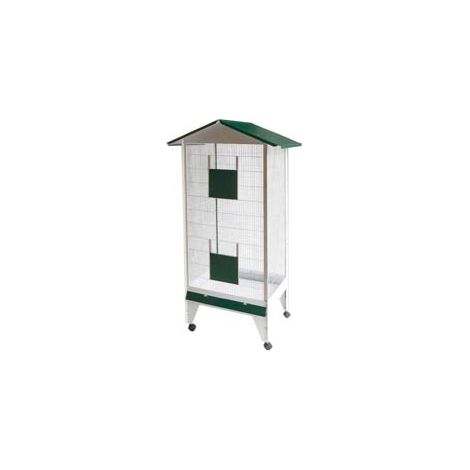 VOLIERA A CASETTA PER UCCELLI  cm.65x50x160h.