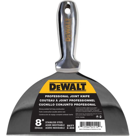 DeWALT PROFI Spachtel 204 mm ganz aus Edelstahl rostfrei Malerspachtel 2-408