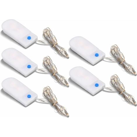 Mini Lumières LED, Mini Lumières LED Guirlandes Lumineuses à Piles Décoratives pour Maison de Poupée Bricolage 1m (1/4)