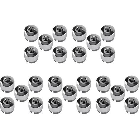 Verchromte Radbolzen- und Mutternkappen für 7L6 601 173A 2ZZ (25-teilige Packung), passend für Modelljahre 2004-2017 7L6601173A.