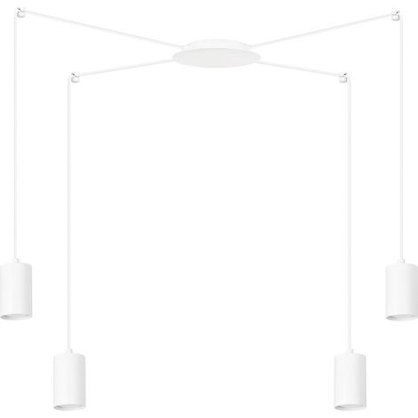 Lampada a Sospensione Traker, Acciaio verniciato a polvere, Bianco, 300x300x14 cm (1/5)