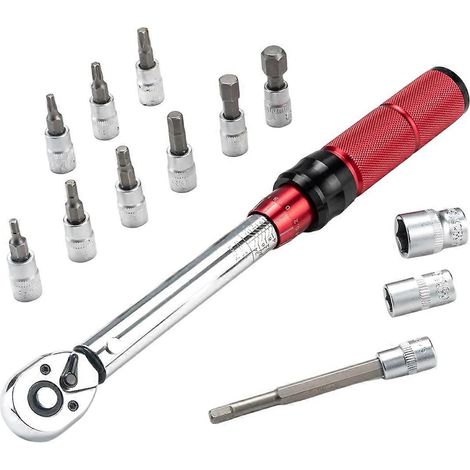 Clé à cliquet dynamométrique ROCKBROS 72 dents 2-24 Nm, kit d'outils de réparation de vélo, ensemble de clés à cliquet, kit de réparation de vélo (1/5)
