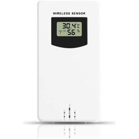 Capteur extérieur sans fil pour station météo – Température et humidité intérieures/extérieures – IP44 étanche – 60m portée transmission (1/5)