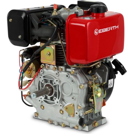 Eberth – Moteur thermique diesel 10 CV arbre 25,4 mm – Démarreur électrique – Refroidissement par ventilateur – Pour machines agricoles et industrielles (1/5)