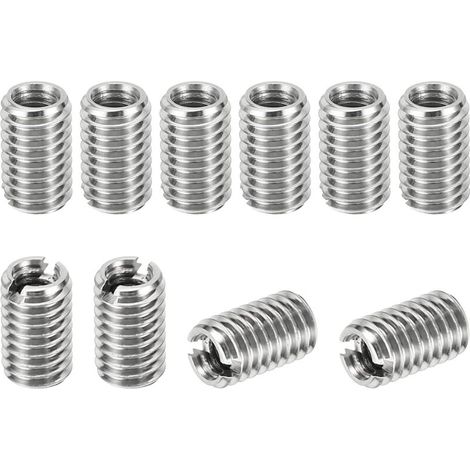 [NEVER USED] Thread Adapters Sleeve Reduction Nut Threaded Insert, 10 pcs M61 Male to M40.7 Screw Reducer Conversion Stainless Steel Fastener 10mm