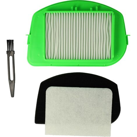 vhbw Lot de 4 pièces filtres/pinceau compatible avec Rowenta City Space Cyclonic RO2544WA4Q0, RO2711EA4Q0 aspirateur
