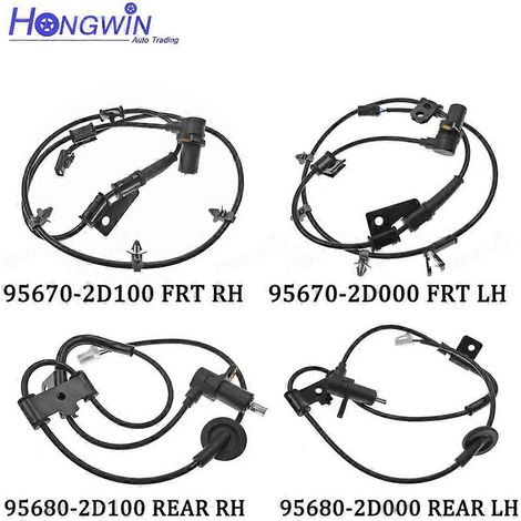 Capteur de vitesse ABS avant et arrière compatible avec Hyundai Elantra et Kia Cerato L4 2.0L (2001-2006) - Références : 95670-2D050, 95670-2D100, 95680-2D000, 95680-2D100 (lot de 4). (1/5)