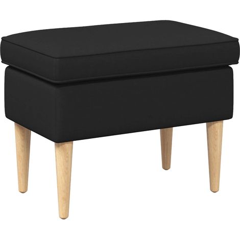 vidaXL  Foot Stool  Black 55 x 35 x 41 cm Polyester