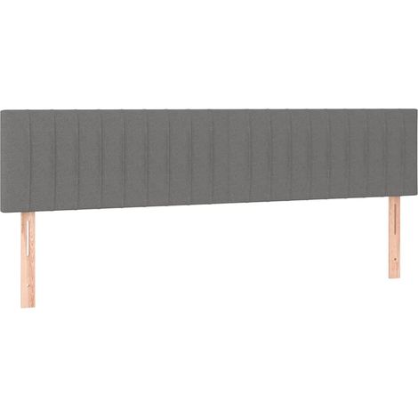 Maison Exclusive - Cabeceros tela gris oscuro 180x5x78/88 cm (1/5)