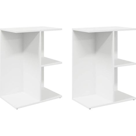 Maison Exclusive - Comodini 2 pz Bianc46,5x29x61 cm in Legno Multistrato