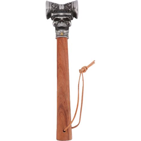 Marteau de pirate en acier allié, manche en tilleul, objet de collection massif pour le camping, la survie, l'autodéfense et les tâches quotidiennes de martelage. (1/5)