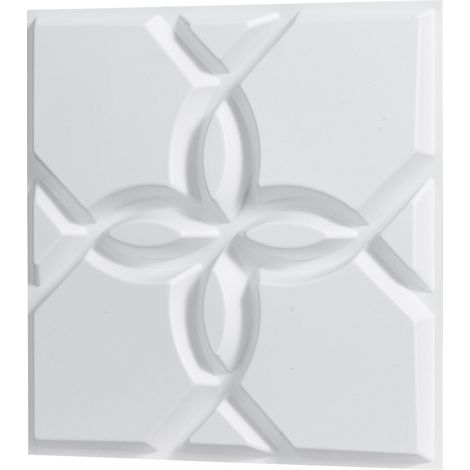 Panneaux Muraux 3D, Lot de 33, 30x30 cm, PVC Moderne Art Minimaliste Floral, Couverture 3 m², Décor Intérieur pour Plafond, Chambre, Salon et Salle de Jeux, Blanc Mat (1/5)