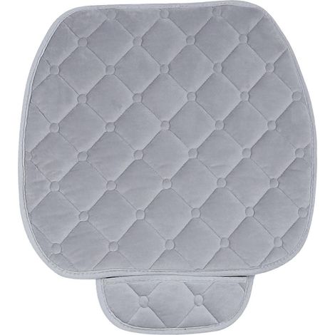 Coussin de siège auto pratique (1 pièce), coussin de siège en peluche chaud, protecteur de siège-52X49cm-Grey (1/2)