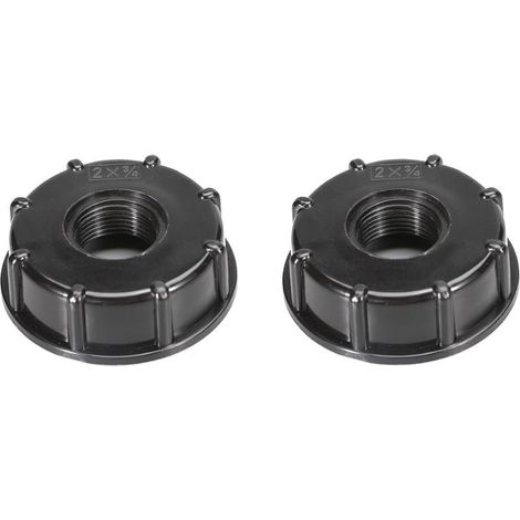 2 Pièces Adaptateur IBC Bouchon S60x6 - Connecteur de Réservoir IBC 3/4 Pouce - Adaptateur IBC Bouchon s60x6 pour cuve 1000 litres 3/4 Pouce (1/5)