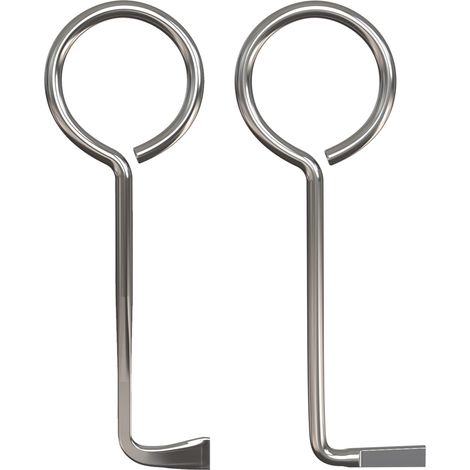 Lot de 2 clés à serrure professionnelles – Acier poli pour serrures à mortaiser – Ouvre-porte pour chambres – Kit léger et portable (1/5)