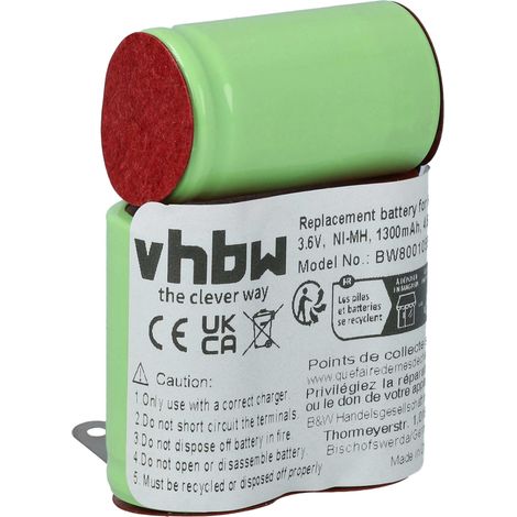 vhbw Batterie remplacement pour N-500AC 2/3A pour rasoir tondeuse électrique (1300mAh, 1,2V, NiMH)