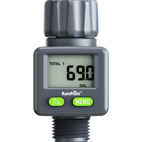 RAINPOINT Praktischer Wasserzähler, Bewässerungstimer, Bewässerungstimer mit LED-Anzeige