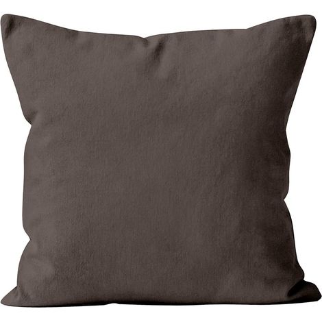 Soleil d'ocre Federa per Cuscino, Poliestere, Marrone (Moka), 60 x 60 cm