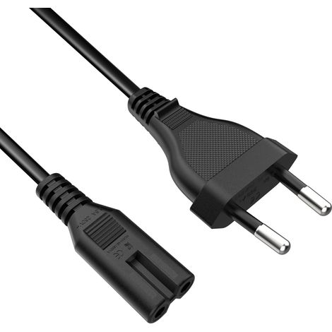 JSSEVN-2m Câble d'alimentation Type C Fiche Européenne vers Prise Femelle C7 Européen Câble d'alimentation Euro 8 Petit Appareil TV Blu-Ray Récepteur (1/5)