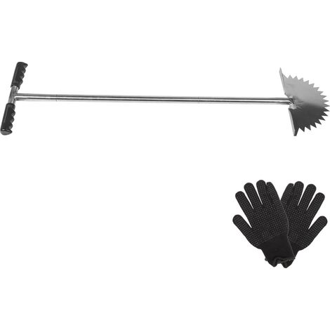 Coupe-Bordures Manuel Demi-Lune pour Jardin et Pelouse, Outil d'entretien Bordureuse en Acier Inoxydable, Coupe Rapide Trottoirs et Allées, Outil de Jardinage Polyvalent (1/5)