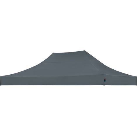 VONROC Toile de toit 3x4,5 m gris pour tente de réception PT502XX étanche 3000 mm UV50+ PT811AA (1/2)