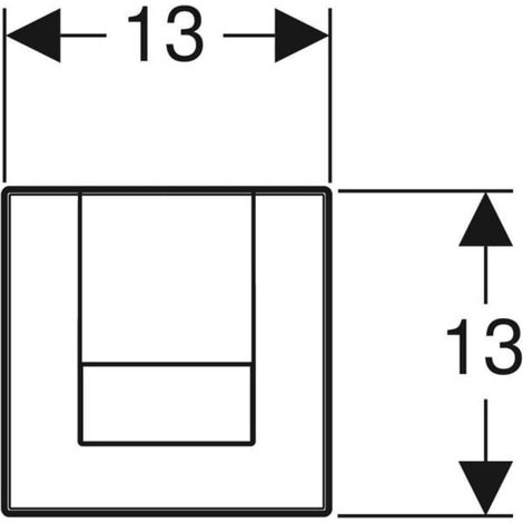 Geberit Placa de cubierta Tango: cromado mate, 241924461