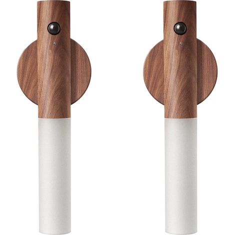 2 pezzi luce notturna intelligente con sensore di movimento, lampada da parete a LED magnetica ricaricabile, luce d'atmosfera ricaricabile tramite USB, per l'A (1/5)
