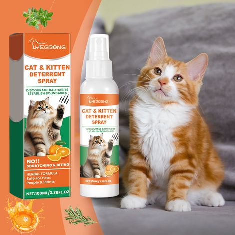 Cat grooming spray with gentle ingredients reduces scratching and prevents chewing. Home protective spray - 100ml (1/5)