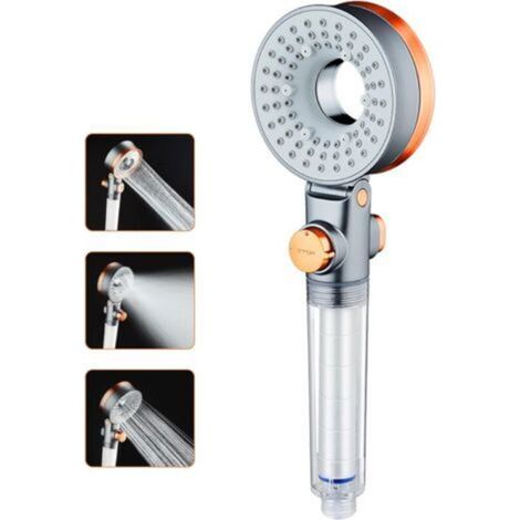 Wassersparender Duschkopf, Anti-Kalk-Handbrause mit Filter, Hochdruck-Duschkopf mit 3 Strahlarten, Spa-Duschkopf