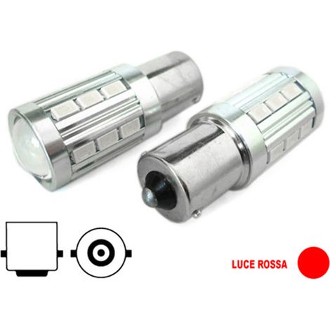 Lampada Led BA15S 1156 P21W 21 Smd 5730 Rosso Luci Posizione Posteriore Auto 12V 24V Piedi Dritti Lente Ingrandimento (1/3)
