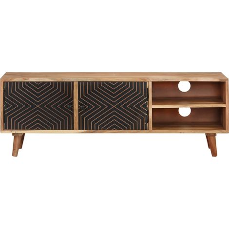 Maison Exclusive - TV-Schrank 115x30x39 cm Massivholz Akazie