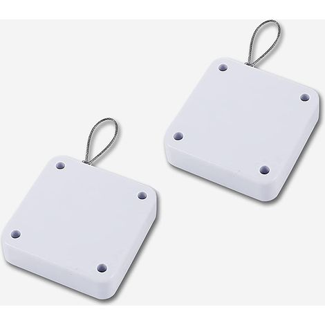 SHINING HOUSE Stück automatischer Sensor-Türschließer, stanzfreier automatischer schnurgebundener Türschließer, Küchenschiebetür, geräuschloser Puffer, Einzeltürschließer (weiß, 6,3 x 6,3 cm) (1/3)