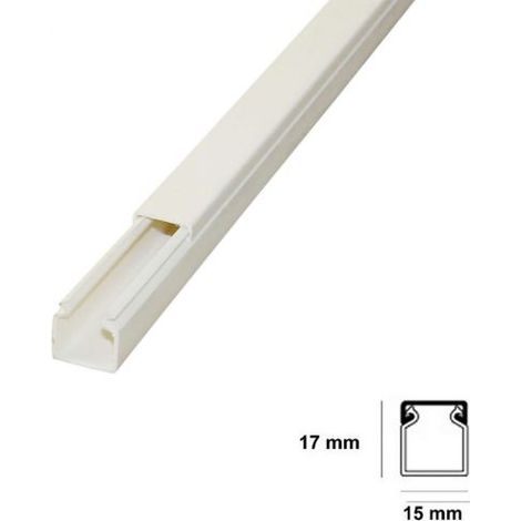 CANALINA PASSACAVI PASSATUBI CANALA X IMPIANTO ELETTRICO ESTERNO 15X17 mm