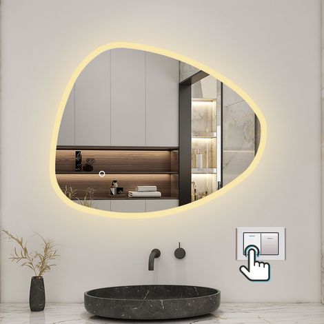 OCEAN Specchio Bagno Ovale Da LED 120×80cm, Antiappannamento, 3 Temperature Colore (1/5)