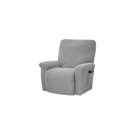 Housse extensible pour fauteuil inclinable, housse de fauteuil, protection de fauteuil en 4 pièces, housse extensible pour fauteuil TV, fauteuil de salon, fauteuil à bascule, fauteuil inclinable (1/5)