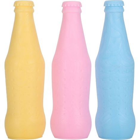 3 Pièces Jouet pour Chien en Forme de Bouteille de Coca, Nettoyant Dentaire Anti-Morsure pour Chien, Jouet à Mâcher en TPR Parfumé (1/5)