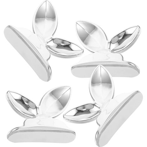 Rehausseur de siège toilette pliable, en acrylique et ABS, lot 4, argenté, pour une hygiène (1/5)