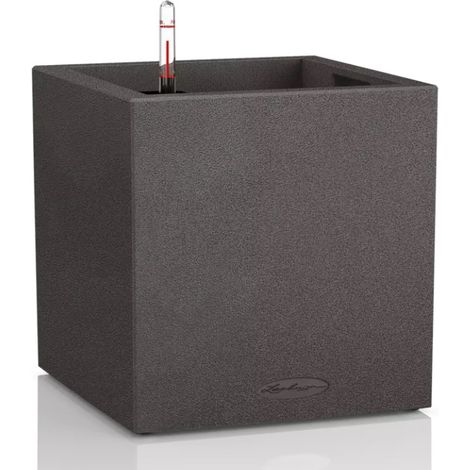 Lechuza Pflanzgefäß Canto Stone 40 low graphitschwarz