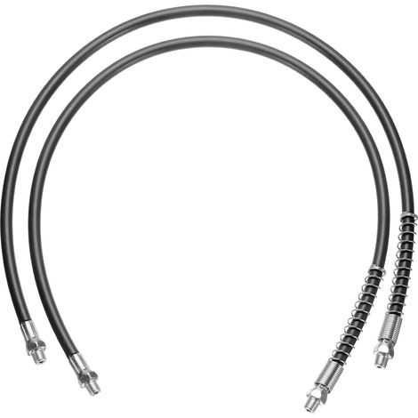 2 tuyaux pour pistolet à graisse avec raccord rapide 1/8" NPT (1/5)