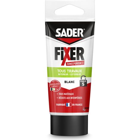Fijador sin taladro para todo tipo de trabajos blanco tubo 50g - Sader