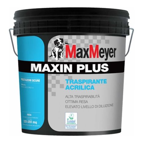 Pittura traspirante acrilica MAXIN PLUS bianca 14 Lt Max Meyer