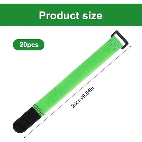 Sangles de Câble Réglables Noires Bande Cable Réutilisables pour Fixer Câbles Tuyaux Tubes et Plus Noir (1/3)
