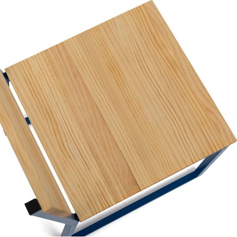 Silla Desmontable Oxford ECO Azul en madera maciza de pino acabado natural estilo nórdico industrial Box Furniture (1/5)