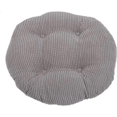 Coussin de chaise rond, coussin décoratif d'intérieur et d'extérieur pour terrasse, tatami, maison, bureau, jardin, gris clair, taille S, 30 x 30 cm (1/5)