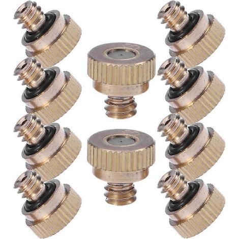 Stainless Steel Misting Nozzle Atomizing Spray Mister Nozzle For Outdoor Agricultural Irrigation And Air Purification 10Pcs (1/4)