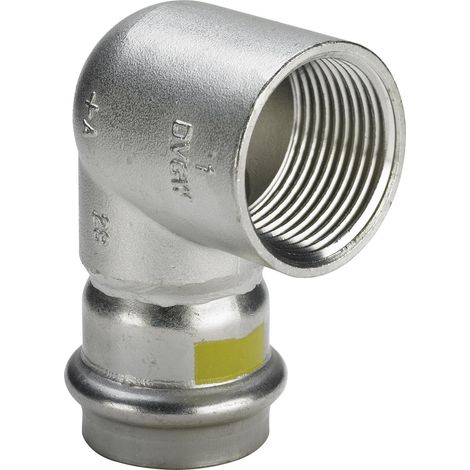 Viega Sanpress Inox Raccordo a gomito maschio a 90 gradi, d 28mm, Rp 1 acciaio inossidabile Modello 0214.2, 486419