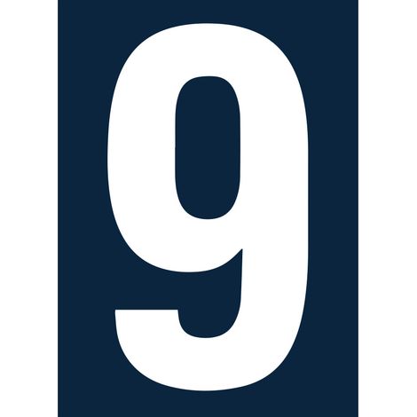 NOVAP - Chiffre adhésif N° rue 9 sur carte