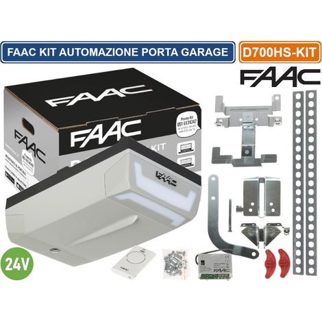 FAAC D700HS KIT PER AUTOMAZIONE PORTE GARAGE BASCULANTI E SEZIONALI  ATTUATORE ELETTROMECCANICO A TRAINO 24V (1/5)